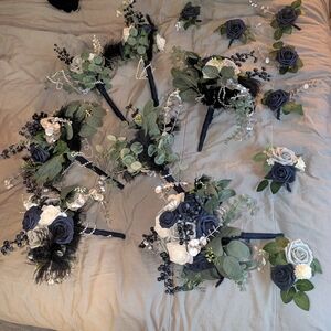 Elegant Blue and White Floral Arrangement